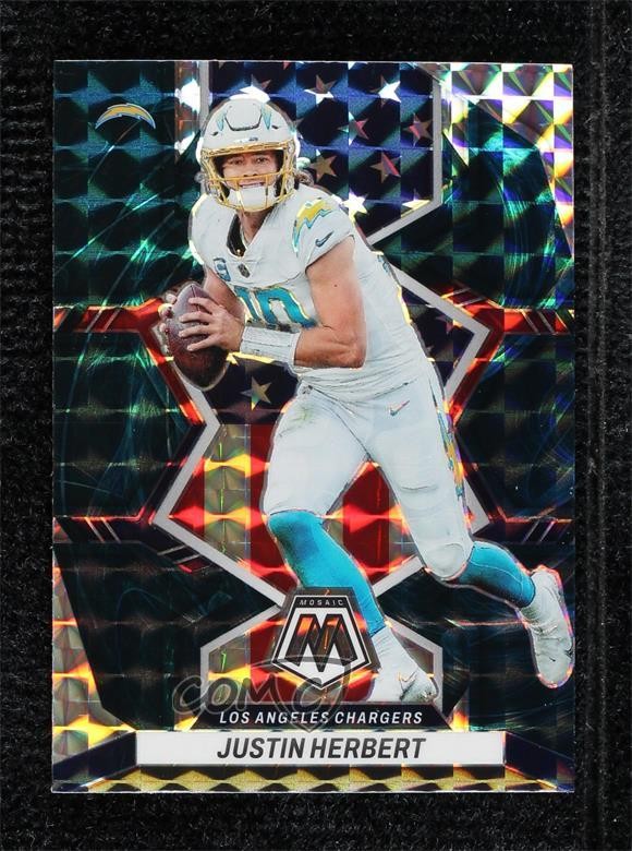 2022 Panini Mosaic National Pride Genesis Mosaic Prizm Justin Herbert #254