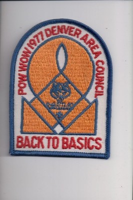 1977 Denver Area Council Pow Wow Back To Basics patch