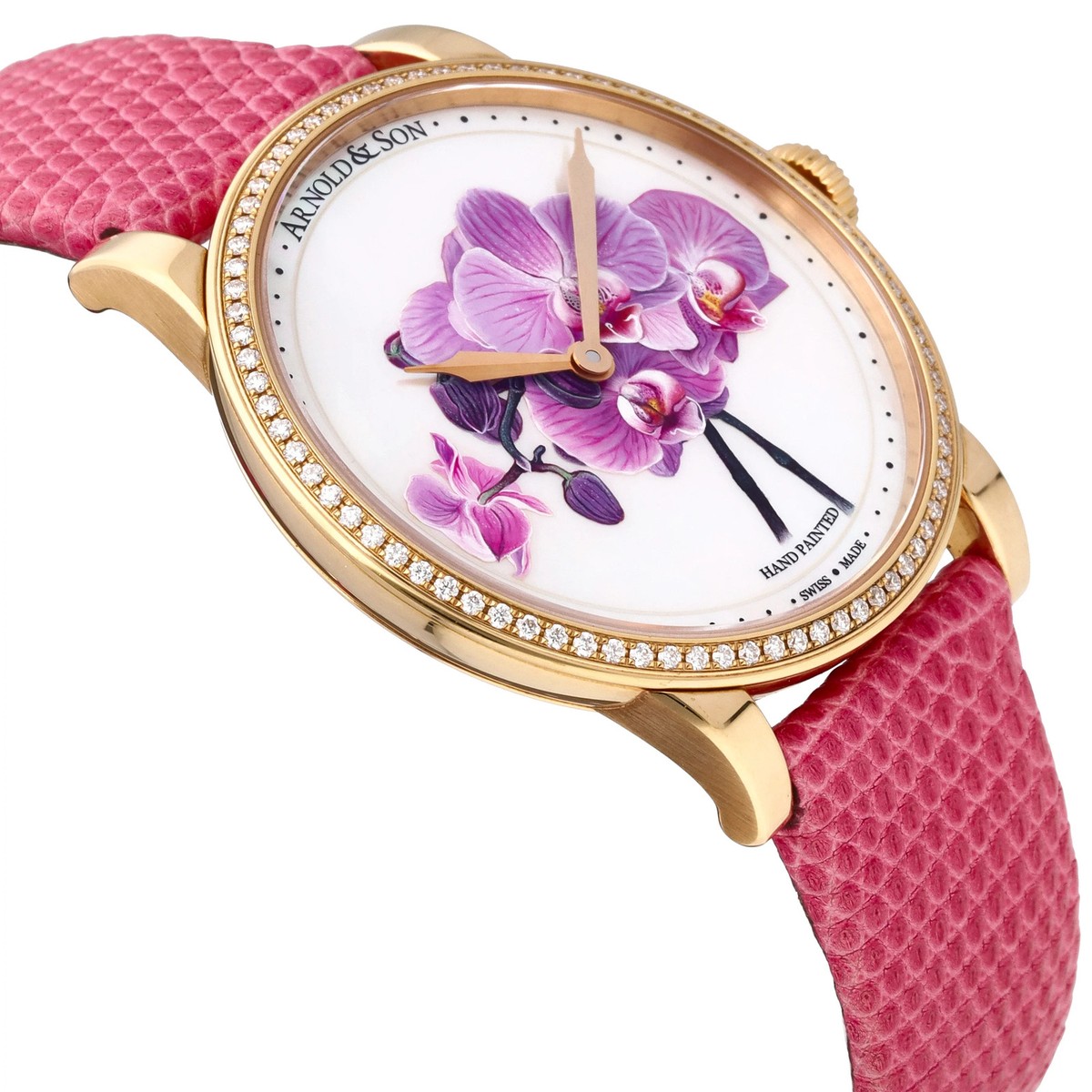 Arnold & Son HM Flowers 18k Rose Gold 41mm Manual-Wind Watch 1LCMP.M04A.L513A View 2