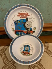1992 Britt Allcroft Thomas The Tank Engine  Friends Child's Plate  Bowl Set