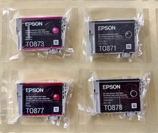 GENUINE LOT #87 EPSON T0871 T0873 T0877 T0878 INK STYLUS PHOTO R1900 SEALED