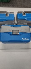 Flambeau Blue and Gray Plastic Tackle Box with Removable Utility Boxes