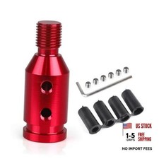 Universal Gear Shift Knob Adapter 12x1.25,Aluminum Alloy Shifter M12x1.25 Red 