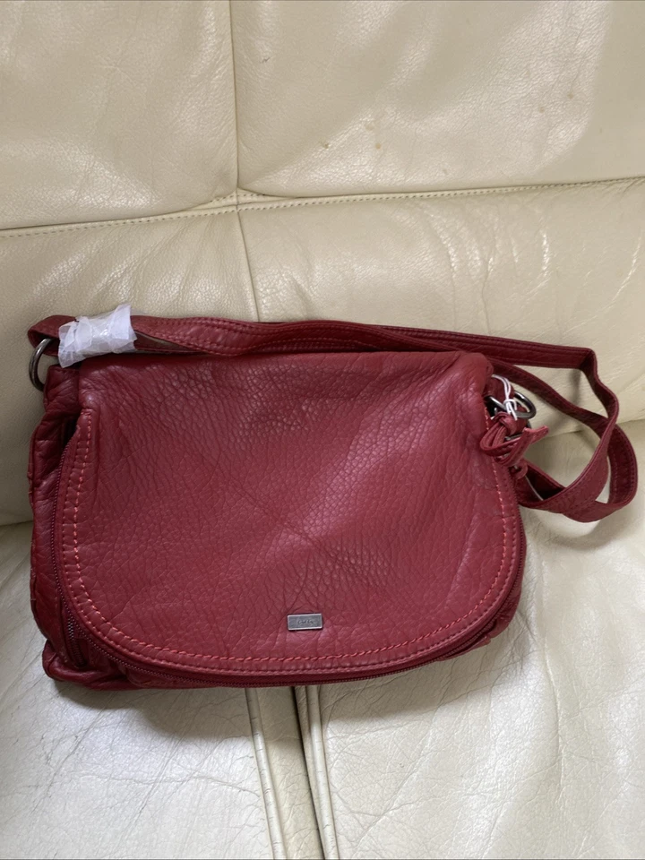 Handtasche Leder Weinrot - Bild 4 von 4