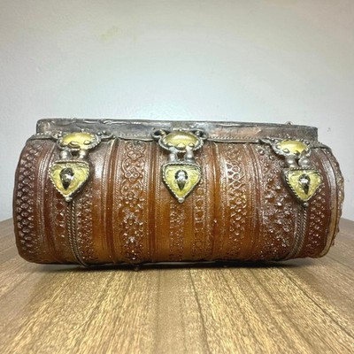 Vintage Maya Evangelista Hard Resin Clutch Shoulder Bag Edwardian Victorian
