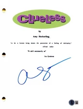 Alicia Silverstone Signed Full Clueless Script Authentic Autograph Beckett