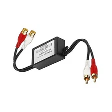 RCA Noise Isolator Hum Eliminator Ground Loop Noise Isolator(No Reduce Black