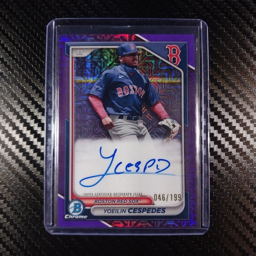 2024 Bowman Chrome Prospects #BMA-YC Yoeilin Cespedes Auto Purple Mojo /199