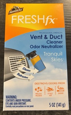 Armor All FRESHfx CAR HVAC VENT & DUCT CLEANER ODOR NEUTRALIZER  Tranquil Skies