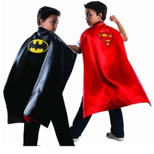 Superman  Batman 2 in 1 Reversible Cape Dress Up Halloween Costume Accessory 5 