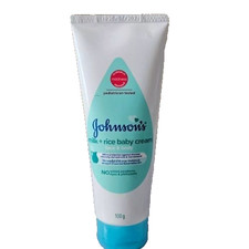 Johnson's Baby Cream Blue Milk Rice Face Body Skin Care Moisturizer Child 100 g