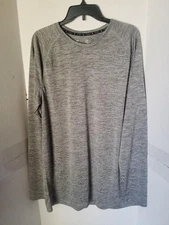 XERSION Men's Long Sleeve Gray Heather Activewear T-Shirt - Size LT - NWT