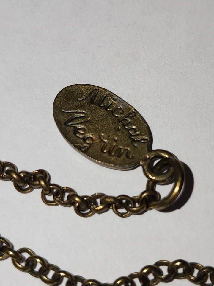 Colar Michal Negrin floral renascimento vitoriano chocker roxo cristais AB vintage - Imagem 3 de 4