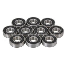 10PCS 12x28x8mm Silver Deep Groove Sealed Shielded Ball Bearing 6001-2RS