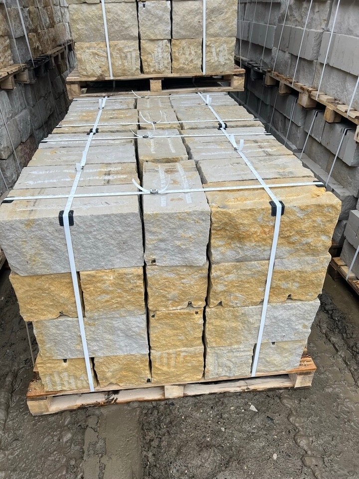 Sandstein Mauersteine 2 Paletten 20x20x40 Sandsteinmauer Trockenmauer