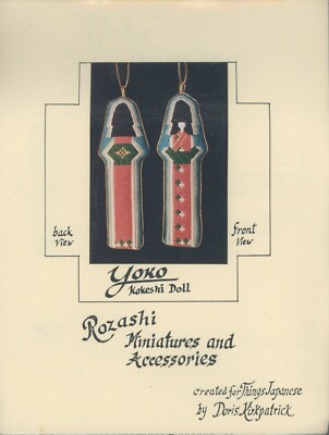 Rozashi Things Japanese Yoko Kokeshi Doll Maggie Backman 30ct Silk KIT
