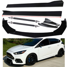 For Ford Focus Rs Front Bumper Lip Splitter Side Skirt Strut Rod Glossy Black