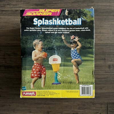 Vtg 1992 Playskool Splashketball Basketball Shoot n Splash Yard Water Sprinkler 