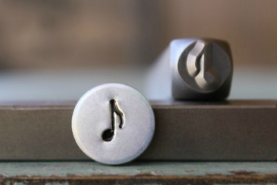 SUPPLY GUY 6mm Eighth Music Note Metal Punch Design Stamp SGCH-206