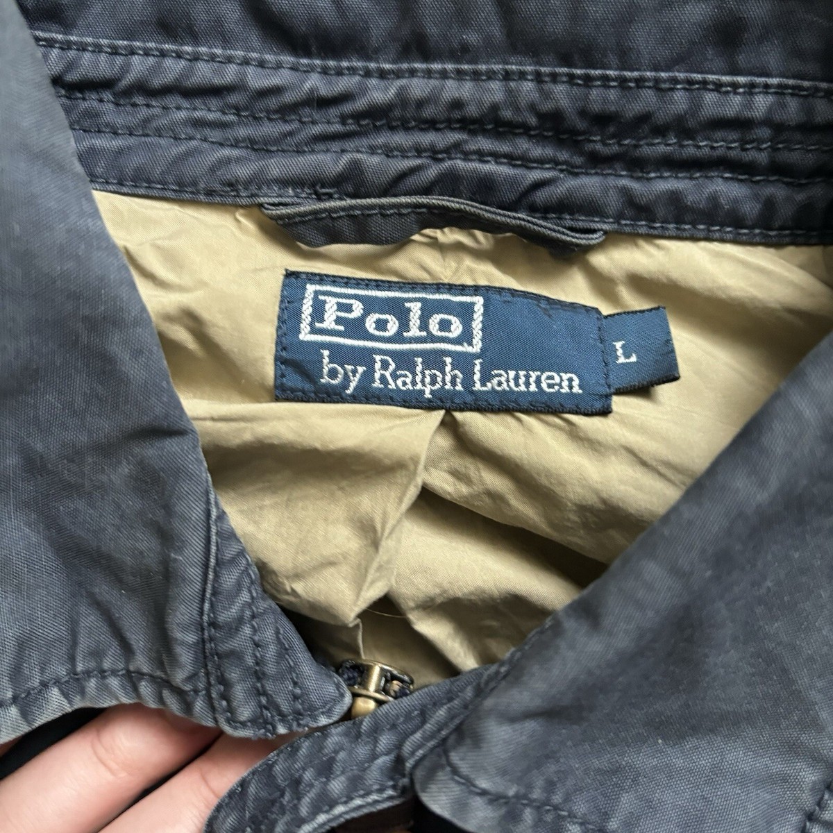POLO グリーン ジャケット Vintage Polo Ralph Lauren Harrington Field Jacket Navy Blue