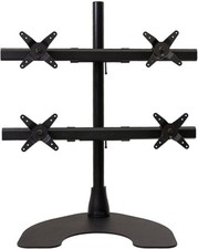 Ergotech Heavy Duty 2 x 2 Quad Desk Stand with 28-Inch Pole - Black 100-F28-B22