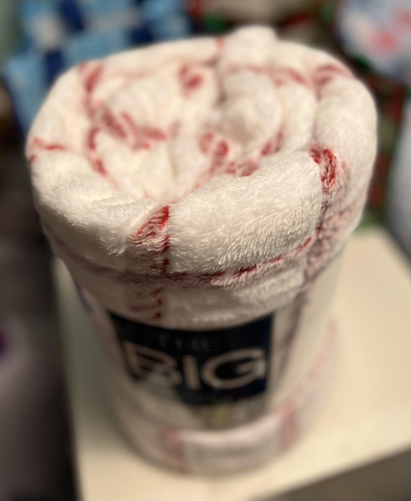 The Big One Oversized Plush Throw Blanket Red White Plaid 60" x 72" | eBay