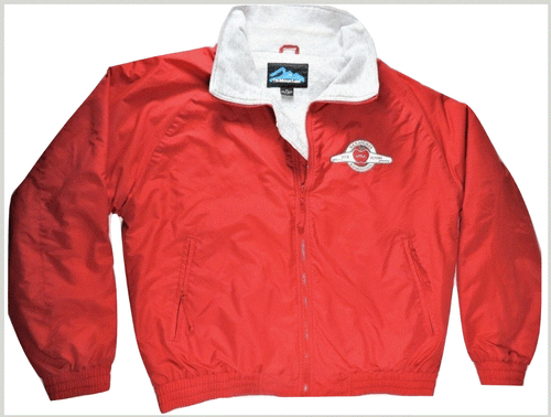 Vintage Jacket XL Red Apple Flyers Wenatchee Aviation Plane Jet Drone Flight Air - Bild 2 von 9