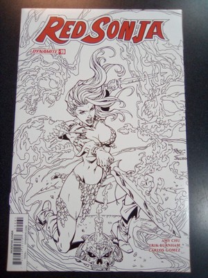 Red Sonja #19 1:10 John Royle B&W Variant Comic Book First Print