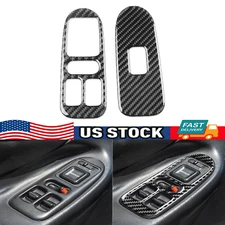 Interior Window Lift Switch Panel Trim For Acura Integra 94-01 Real Carbon Fiber