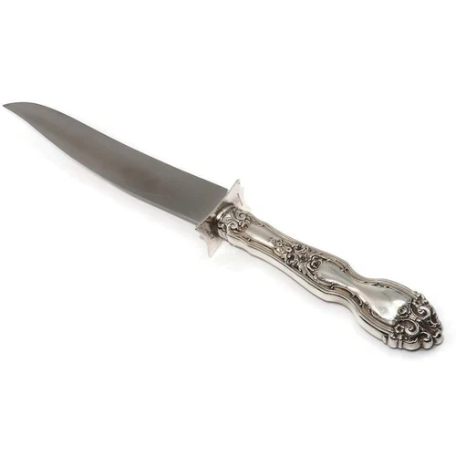 R. Wallace & Sons Mfg. Co. La Reine, Sterling & Stainless Carving Knife, 14 1/4"