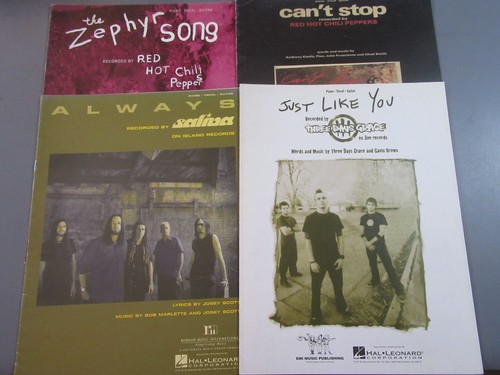 2000’s Rock Sheet Music Lot 4pc Red Hot Chili Pepper, Saliva, Three Days Grace - 第 7/7 張圖片
