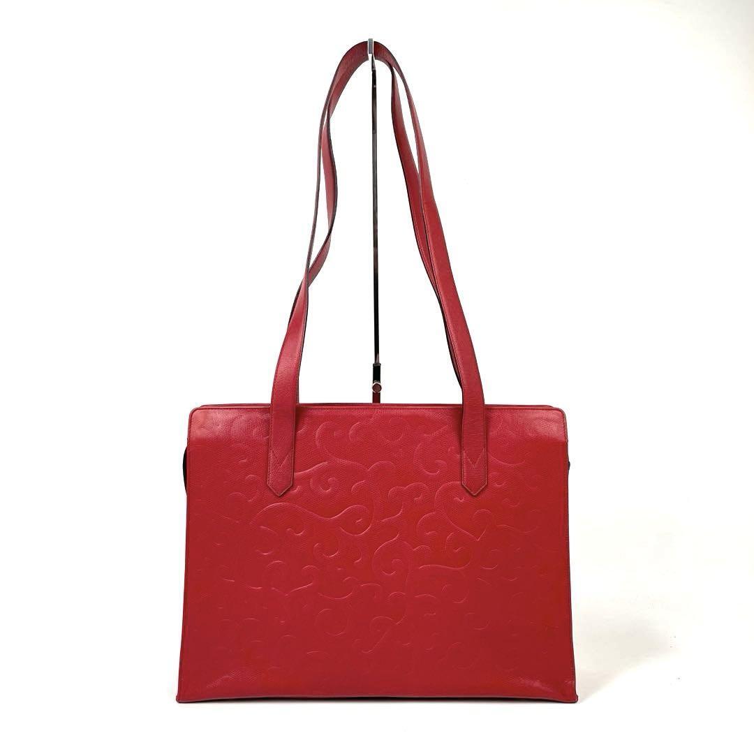 Borsa a tracolla Yves Saint Laurent YSL in pelle rossa vintage dal Giappone