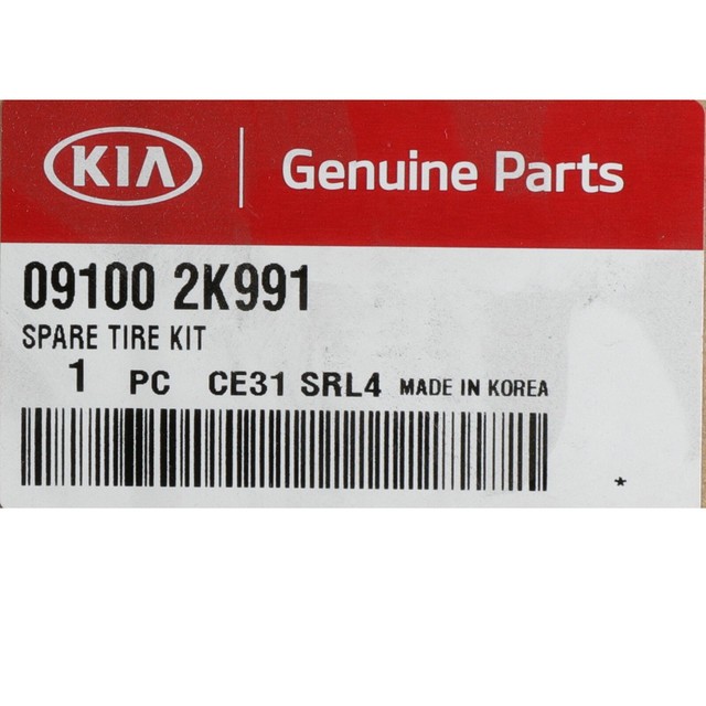 20122013 Kia Soul Spare Tire Kit for 15 Inch Wheels 09100 2k991 for