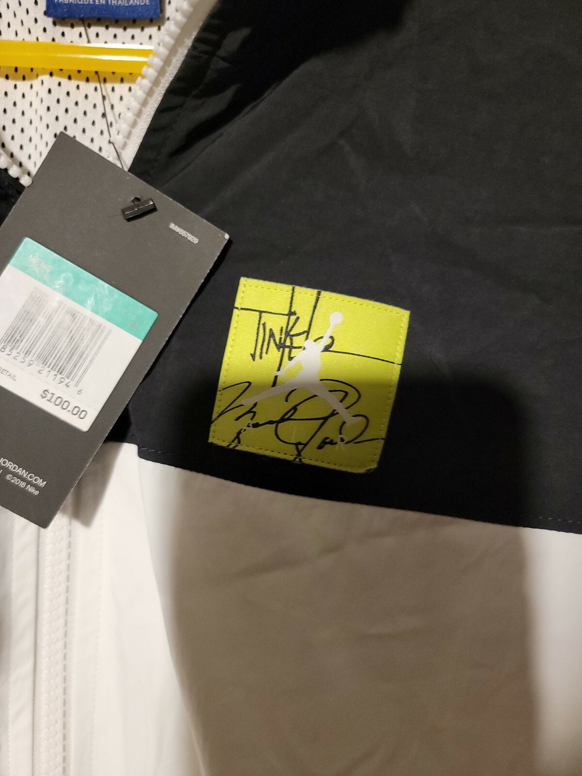 Nike Men's Air Jordan LEGACY TINKER STARTER Jacket Black/White Size XL thumbnail 3