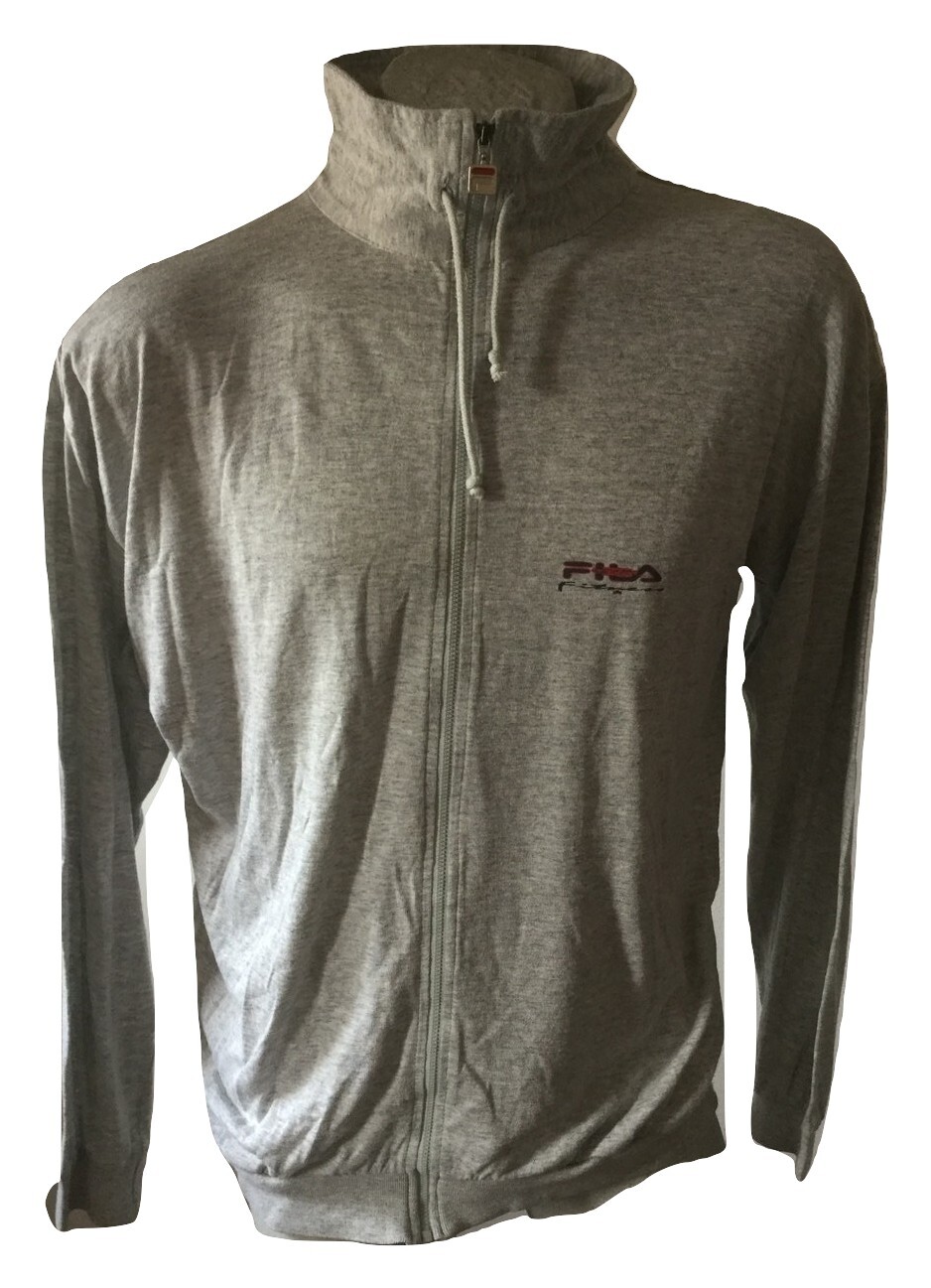 FILA Felpa da lavoro uomo Maglia Fitness jacket Cotone Jacke Giacca Zip Size XXL