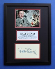 WALT DISNEY AUTOGRAPH framed masterly display...