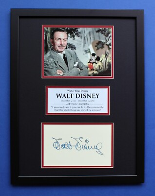 WALT DISNEY AUTOGRAPH framed masterly display Minnie & Mickey Mouse