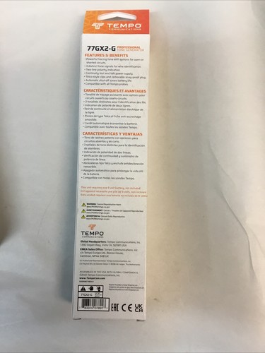 Tempo Communications 77GX2-G Professional Tone Generator Telco Style Clips - Picture 3 of 5