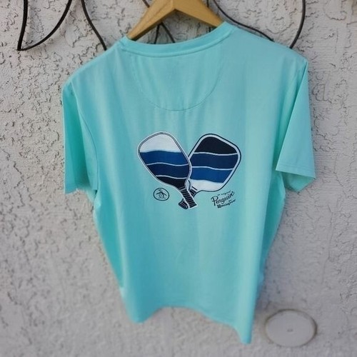 Raqueta y paleta originales Penguin gráficos manga corta atléticos talla Camisa L - Imagen 3 de 9