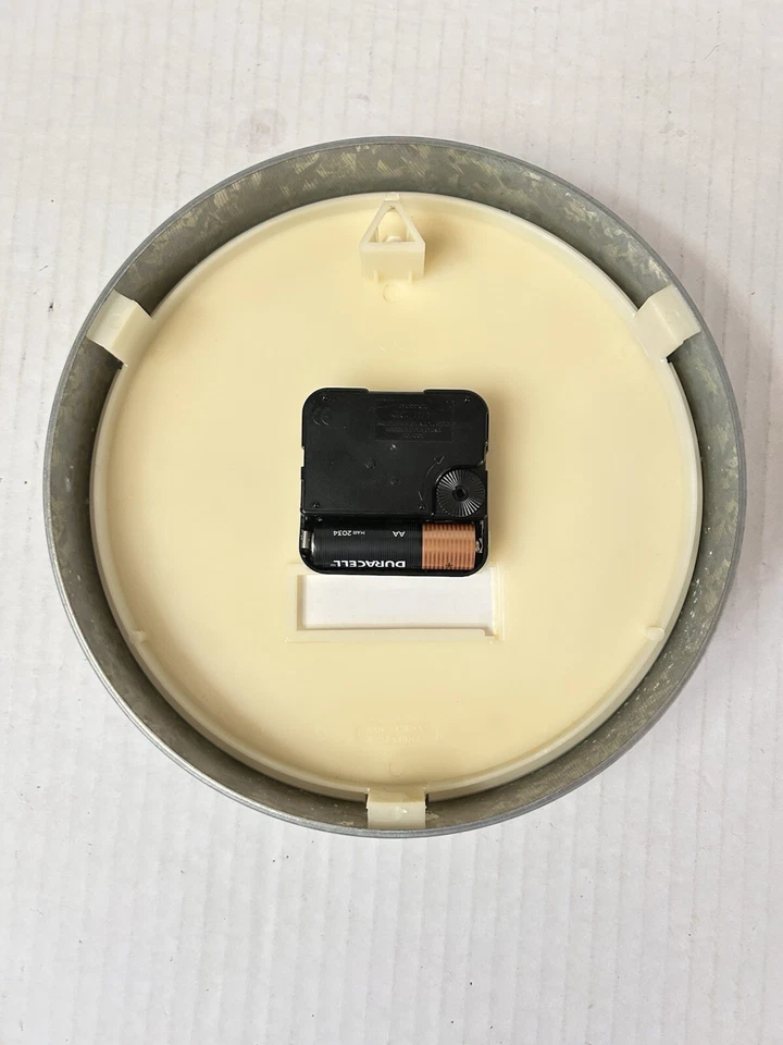 Infinity Instruments Retro Diner Wall Clock Vegetable Garden Aluminum Trim Ring - Image 3 of 4