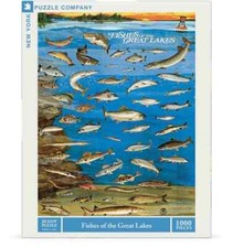 Fishes of the Great Lakes 1000 Piece Jigsaw Puzzle NYPC New