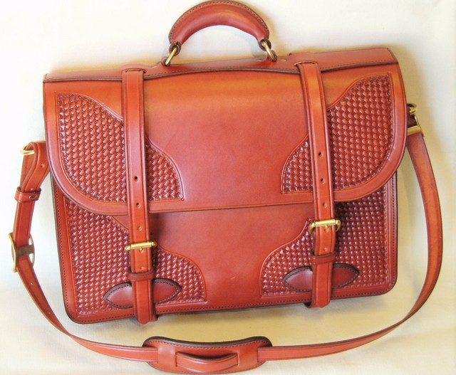 Handmade Western Style Bridle Leather Briefcase eBay