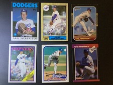 Orel Hershiser Lot of 6 1986 - 1989 Topps Donruss Dodgers 