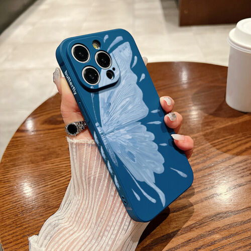Butterfly Phone Case For iPhone 15 Pro Max 14 13 12 11 8 XR Slim Silicone Cover - Picture 22 of 24