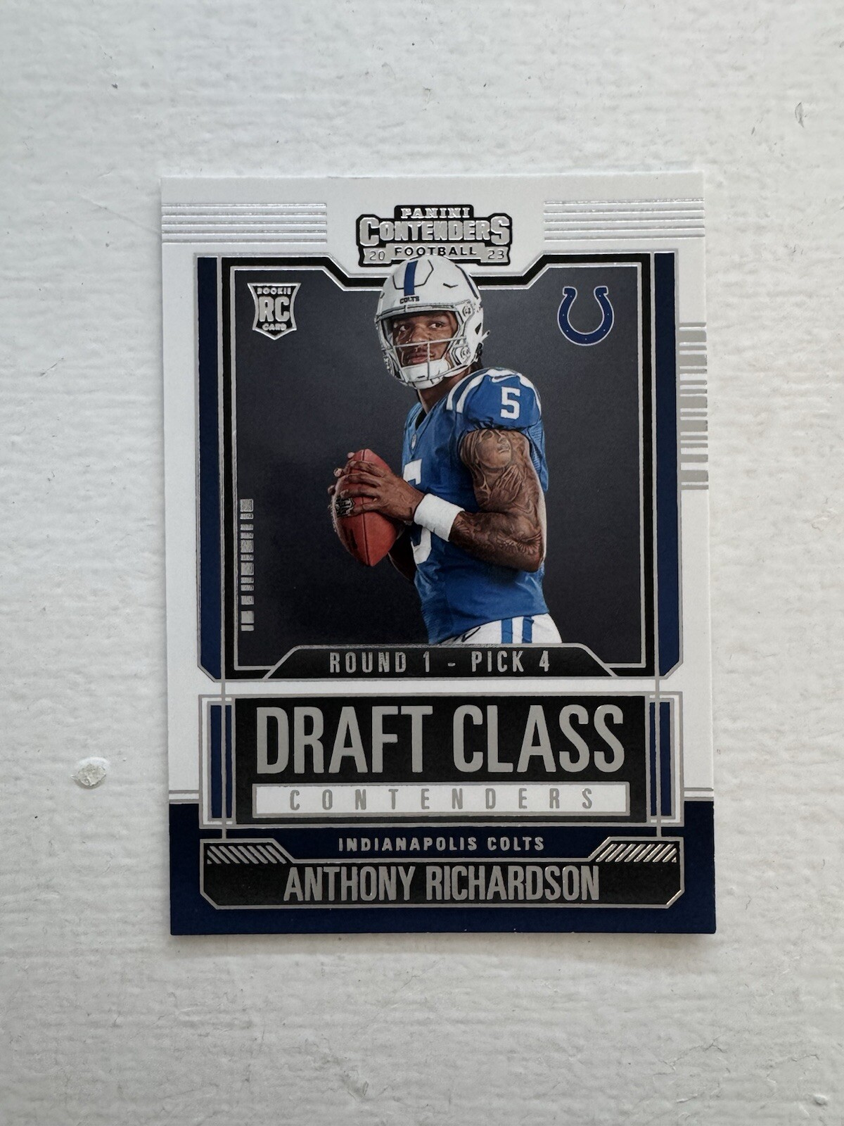 2023 Panini Contenders - #1 Anthony Richardson Draft Class Contenders (RC) Colts
