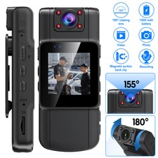 1080P Police Body Camera HD 180  Video DVR Camcorder IR Night Vision Mini Cam