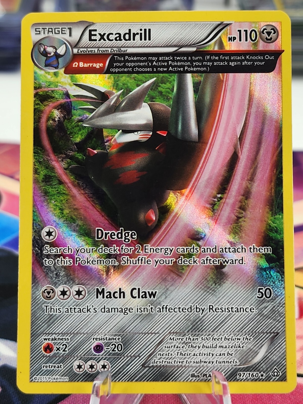 Excadrill 97/160 Reverse Holo Rare Pokemon Card - Primal Clash - LP