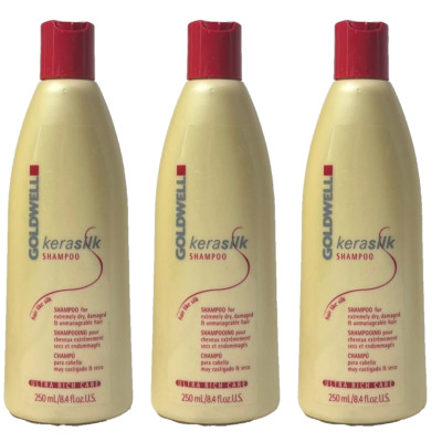 3 Goldwell Ultra Rich Kerasilk Shampoo Extremely Dry Damaged Hair 8.4 ozea (770)