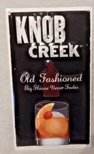 Knob Creek Rare 13 3/4 X 8 Tin Metal Embossed Sign gift Man Cave bar