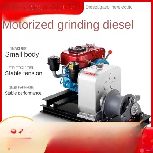 Motorseilwinde 3 Tonnen Neu Elektrische Seilwinde Diesel Klein Multifunktions Seilwinde - Bild 7 von 12